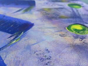 An abstract painting close up.