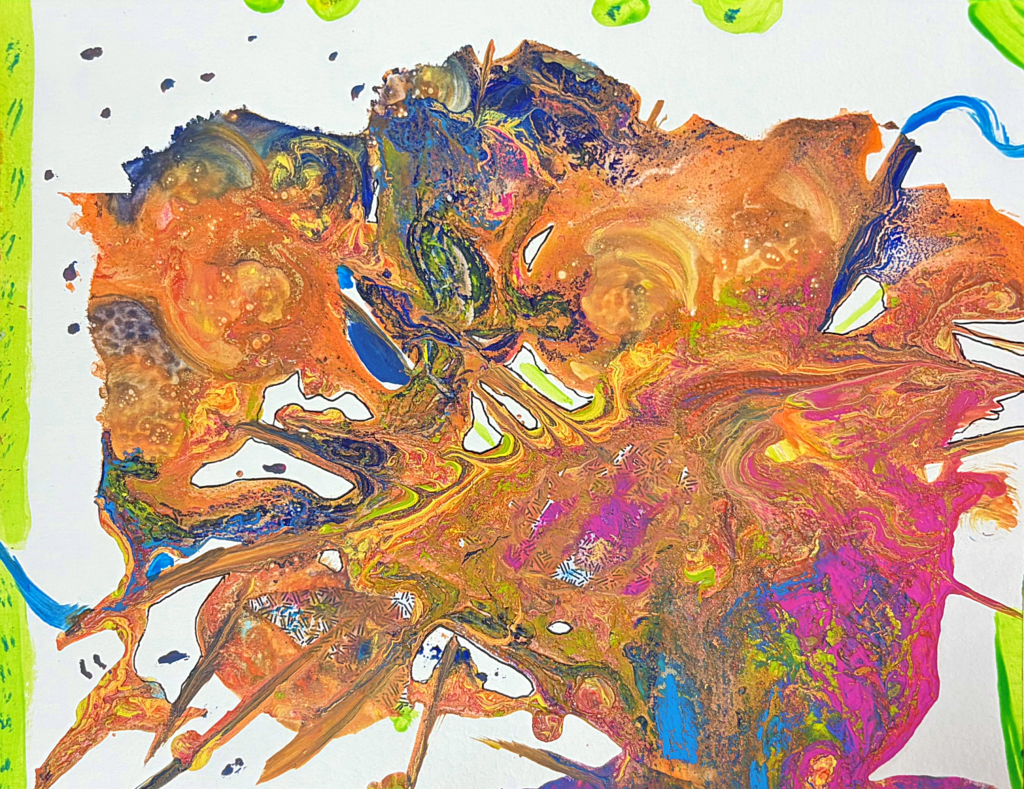 The Leak Acrylic Mixed Media Painting