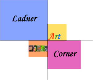 Ladner Art Corner Squares Logo